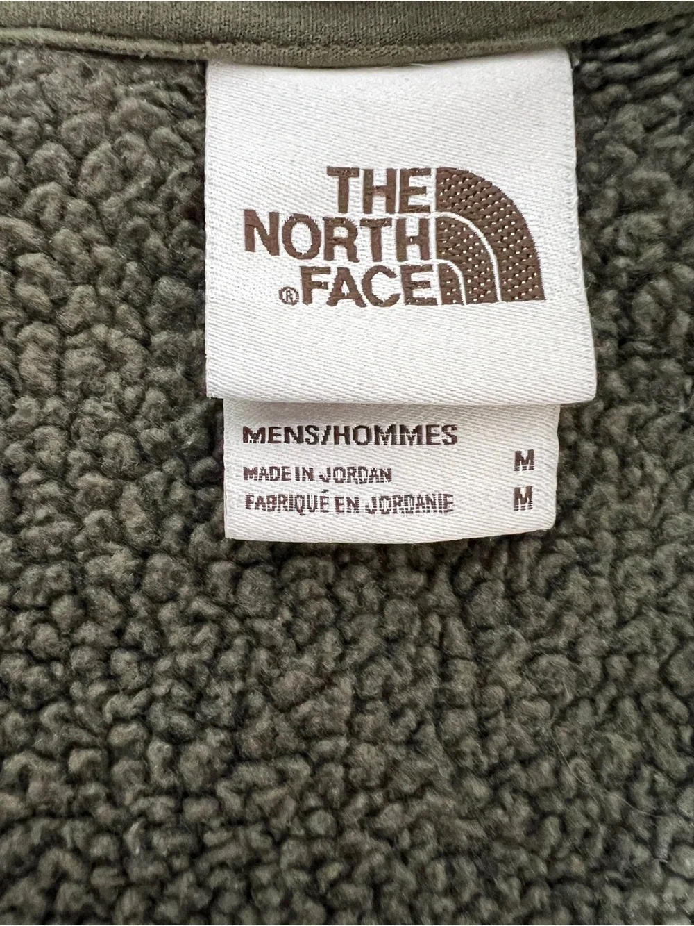The North Face 1/4 Zip Fleece Pullover Medium Olive Green Mockneck Outdoor Layer